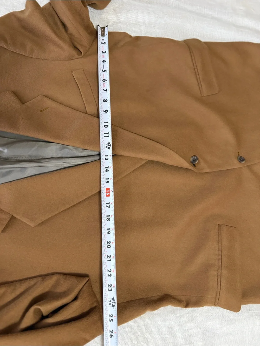 Vintage CESARANI Camel Hair Sport Coat Blazer Mens 44R (estimated) Made in USA